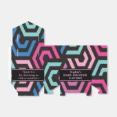 Monogram Schattige Patroon Baby shower Bedankdoosjes (Uitgevouwen)