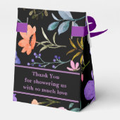 Monogram Schattige Patroon Baby shower Bedankdoosjes (Achterkant)