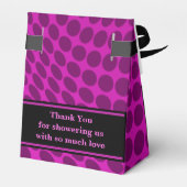 Monogram Schattige Patroon Baby shower Bedankdoosjes (Achterkant)