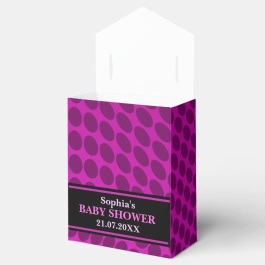 Monogram Schattige Patroon Baby shower Bedankdoosjes (Geopend)