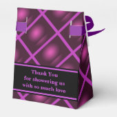 Monogram Schattige Patroon Baby shower Favor B Bedankdoosjes (Achterkant)