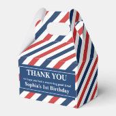 Monogram Schattige Patroon Verjaardag Bedankdoosjes (Achterkant)