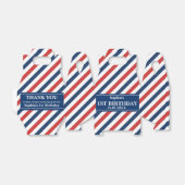 Monogram Schattige Patroon Verjaardag Bedankdoosjes (Uitgevouwen)