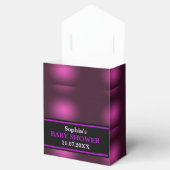 Monogram Schattige roze glitter Baby shower Bedankdoosjes (Geopend)