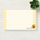 Monogram Schattige Schots patroon Zonnebloem Geel Post-it® Notes (Kantoor)