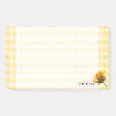 Monogram Schattige Schots patroon Zonnebloem Geel Post-it® Notes (Voorkant)