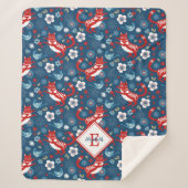 Monogram Schattigee Cat Pattern Sherpa Blanket Deken (Voorkant)