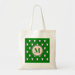 Monogram Schattigee Koe gezichtspatroon Tote Bag
