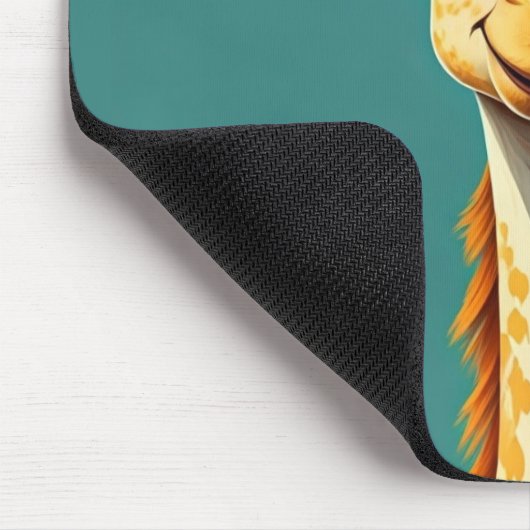 Monogram Schattigee mooie girly giraff voor haar B Muismat (Hoek)