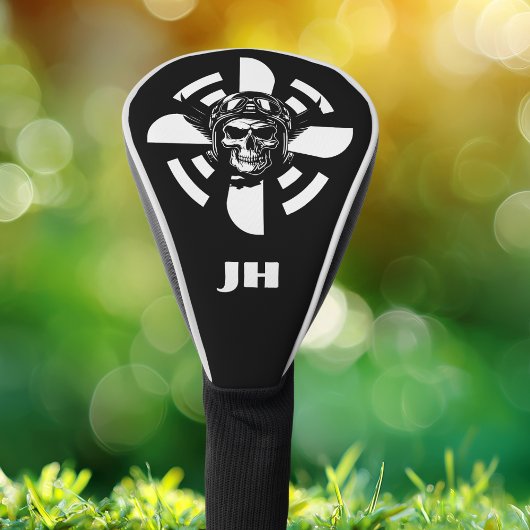Monogram, Schedel Piloot & Vliegtuig Propeller, Mi Golfheadcover