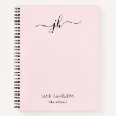 Monogram Schetsboek Roze Notitieboek (Voorkant)