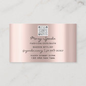 Monogram schoeisel Roos Gold Heels Logo Winkel QR- Visitekaartje (Achterkant)