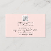 Monogram schoenen Zwarte Glitter Heels Logo Shop Q Visitekaartje (Achterkant)