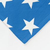 Monogram schooldagen Blauw en Gele sterren Fleece Deken (Hoek)