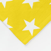 Monogram schooldagen - Geel en Blauw Stars Fleece Deken (Hoek)