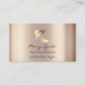 Monogram schoten Roos Haalt Logo WinkelQR-code Visitekaartje (Voorkant)