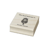 Monogram Schotse Hooglander Koe Dit Boek Is Van Rubberstempel (Stempel)