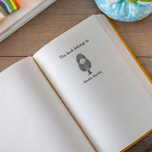 Monogram Schotse Hooglander Koe Dit Boek Is Van Rubberstempel