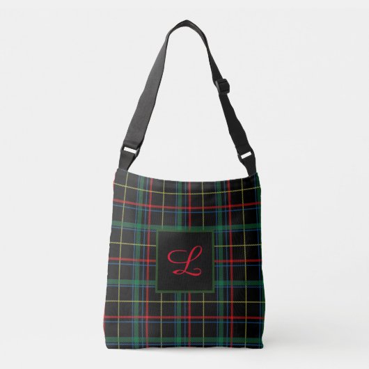 Monogram Schotse Ruit Crossbody Tas (Voorkant)