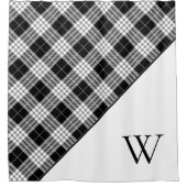 Monogram Schotse ruit Douchegordijn (Voorkant)