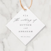 Monogram Schrift Bruiloft Bedankjes Labels (Voorkant)