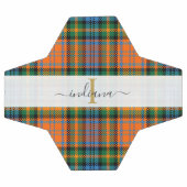 Monogram Schrift Initiaal Naam Plaid Tartan Voetbal (Enkel)