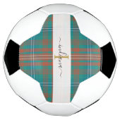 Monogram Schrift Naam Plaid Clan Wilson Tartan Voetbal (Gedraaid)