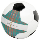 Monogram Schrift Naam Plaid Clan Wilson Tartan Voetbal (Drie kwart)