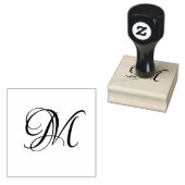 monogram schuiflettertype rubberstempel (Gestempeld)