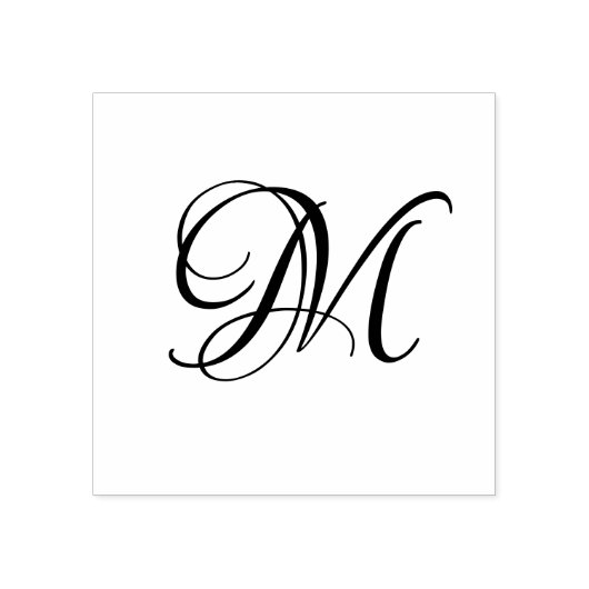 monogram schuiflettertype rubberstempel (Afrduk)