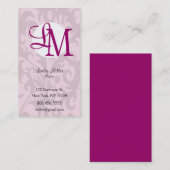 Monogram schuifwiel contactkaartje (Voorkant / Achterkant)