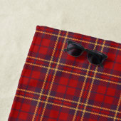 Monogram, Scottish Highland clan red plaid tartan: Strandlaken (In situ)