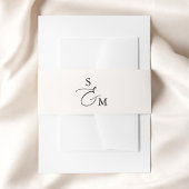 Monogram Script Ampersand Elegant Uitnodigingen Wikkel
