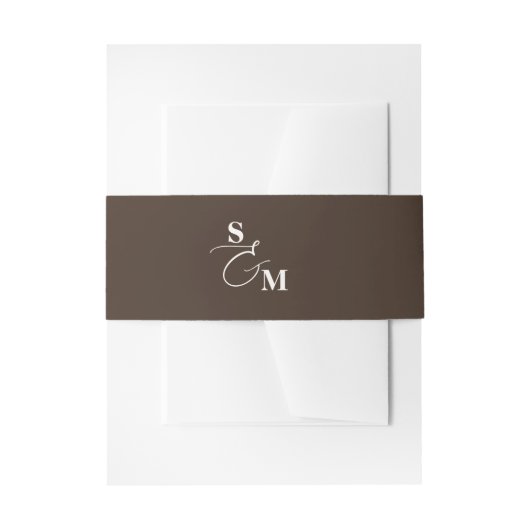 Monogram Script Ampersand Klassieke Trouw Uitnodigingen Wikkel (Voorkant Voorbeeld)