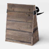 Monogram Script Barn Country Rustic Wedding Party Bedankdoosjes (Achterkant)