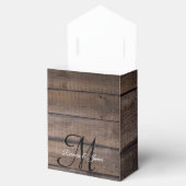 Monogram Script Barn Country Rustic Wedding Party Bedankdoosjes (Geopend)