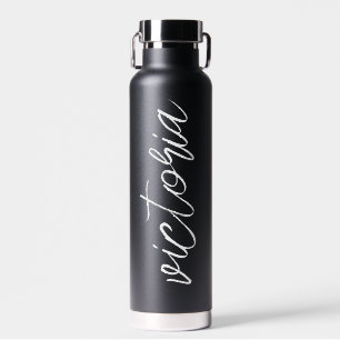 Monogram Script Black Water Fles