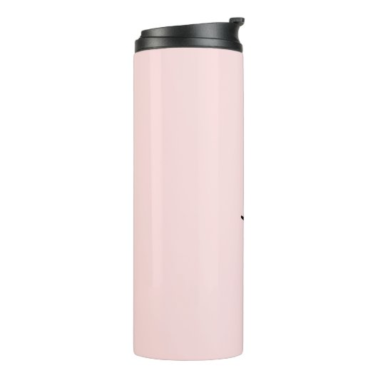 Monogram Script Blush Pink Thermal Tumbler Thermosbeker (Gedraaid links)
