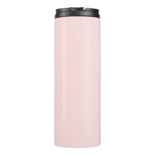 Monogram Script Blush Pink Thermal Tumbler Thermosbeker (Achterkant)