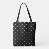 Monogram Script Bow Tote Tas – Zwart & Wit (Achterkant)