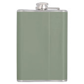 Monogram Script Branch Sage Green Wedding Heupfles (Achterkant)