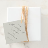 Monogram-script bruiloft bedankjes labels (In situ)