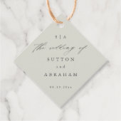 Monogram-script bruiloft bedankjes labels (Voorkant)