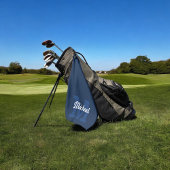 Monogram Script Calligrafie Navy Blue Golf Towel Golfhanddoek