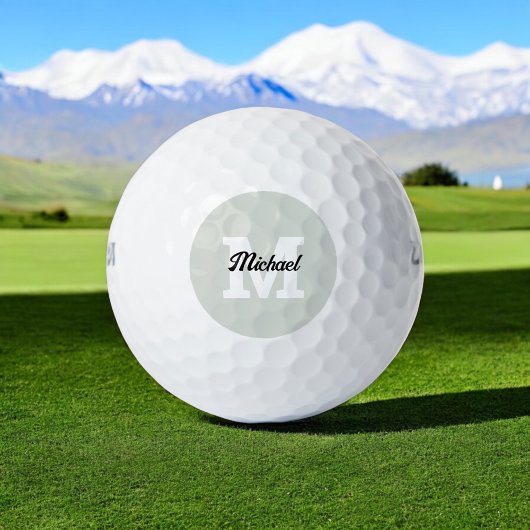 Monogram Script Calligraphy Sage Green Golfballen