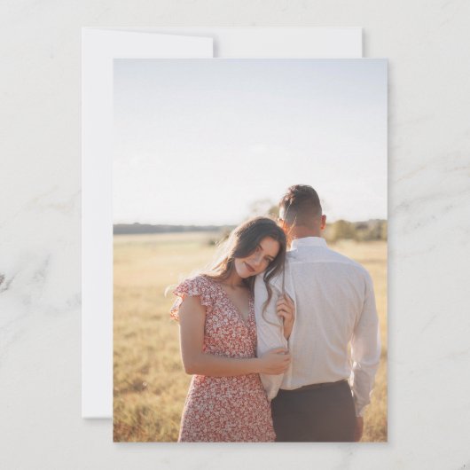 Monogram Script Elegante foto bruiloft Save The Date (Achterkant)