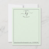 Monogram Script Groene kaart van mijn bureau Notit (Voorkant)