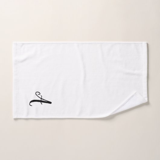 Monogram script huwelijksbad handdoeken set (Handdoek)