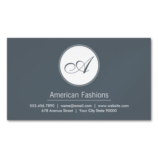 Monogram | Script Magnetisch Visitekaartje (Voorkant)