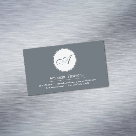 Monogram | Script Magnetisch Visitekaartje (Voorbeeld)